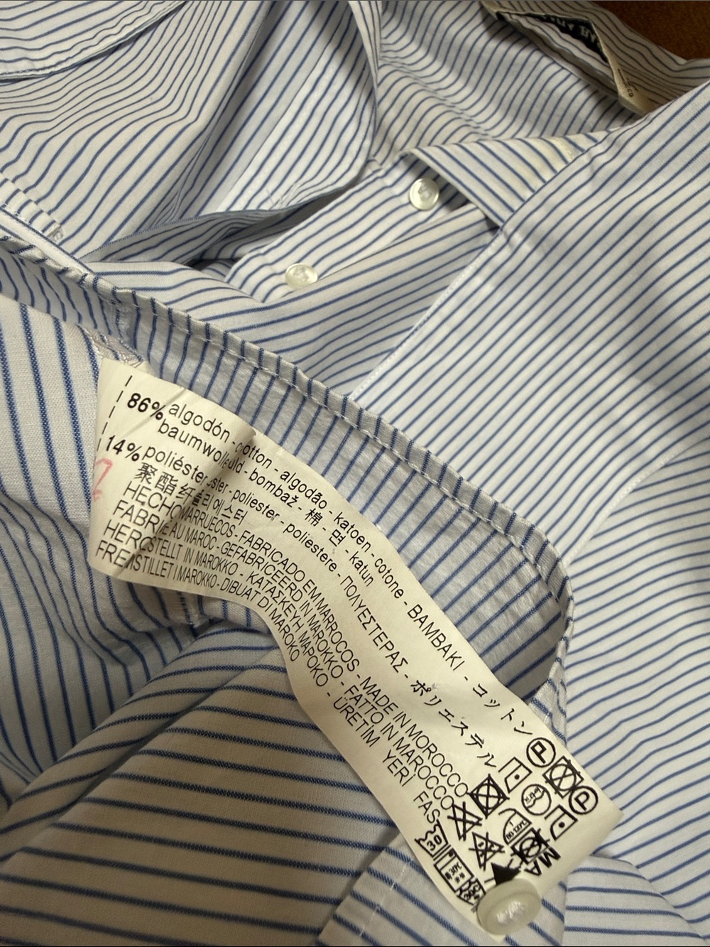 ZARA oversized striped poplin shirt with neck tie and contrasting trims - Picture 9 of 9